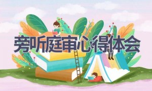旁听庭审心得体会(8篇范文）