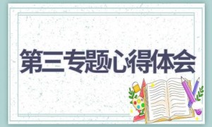 第三专题心得体会(7篇范文）