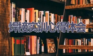 焊接实训心得体会(14篇范文）