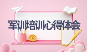 军训培训心得体会(16篇范文）