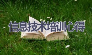 信息技术培训心得(17篇范文）