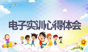 电子实训心得体会(18篇范文）
