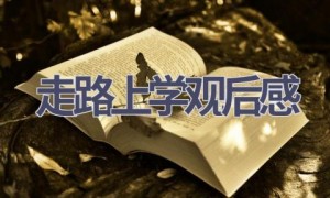走路上学观后感(13篇范文）