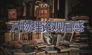 万物理论观后感(4篇范文）