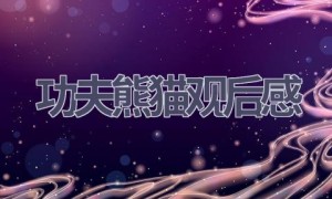 功夫熊猫观后感(16篇范文）