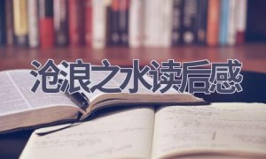 沧浪之水读后感(14篇范文）