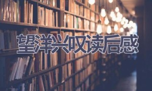 望洋兴叹读后感(5篇范文）