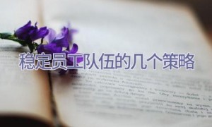 稳定员工队伍的几个策略
