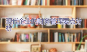 现代企业的财务管理要点分析