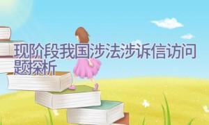 现阶段我国涉法涉诉信访问题探析