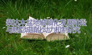 柴达木盆地城镇化发展阶段与新型城镇化动力机制研究