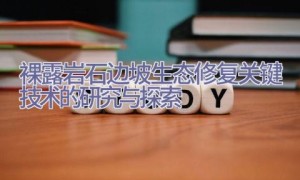裸露岩石边坡生态修复关键技术的研究与探索