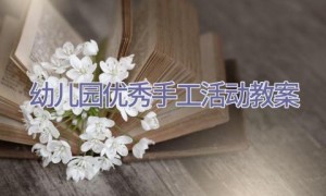 幼儿园优秀手工活动教案