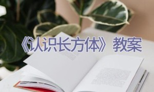 《认识长方体》教案