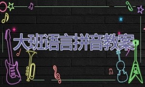 大班语言拼音教案