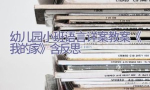 幼儿园小班语言详案教案《我的家》含反思