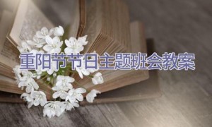 重阳节节日主题班会教案