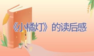 《小橘灯》的读后感