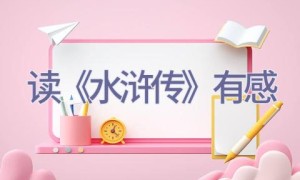 读《水浒传》有感
