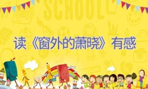 读《窗外的萧晓》有感
