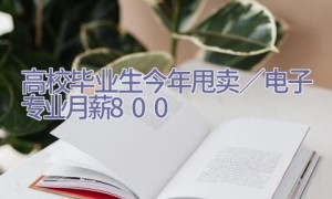 高校毕业生今年甩卖／电子专业月薪800