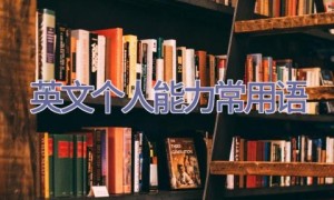 英文个人能力常用语