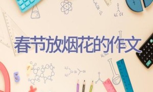 春节放烟花的作文