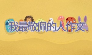 我最敬佩的人作文