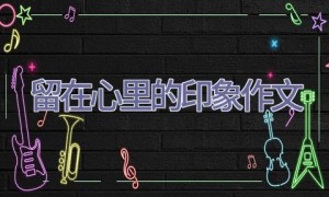 留在心里的印象作文