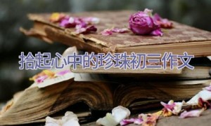 拾起心中的珍珠初三作文