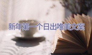 新年第一个日出唯美文案