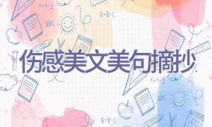 伤感美文美句摘抄