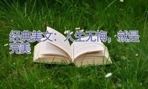 经典美文：人生无悔，就是完美
