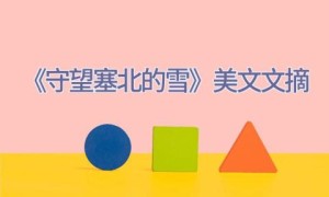 《守望塞北的雪》美文文摘