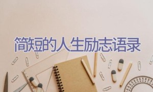 简短的人生励志语录