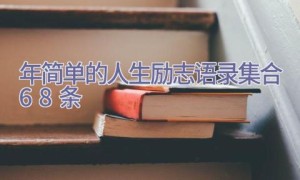 2023年简单的人生励志语录集合68条