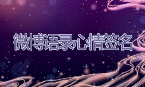 微博语录心情签名