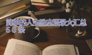 简单的人生励志语录大汇总60条