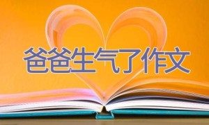 爸爸生气了作文