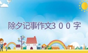 除夕记事作文300字