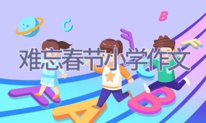 难忘春节小学作文