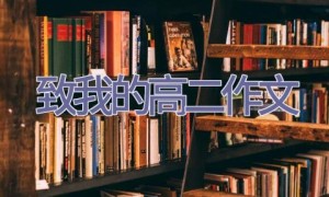 致我的高二作文