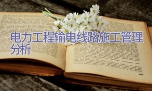 电力工程输电线路施工管理分析