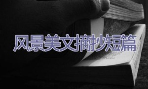 风景美文摘抄短篇