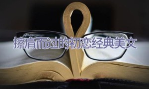 擦肩而过的初恋经典美文