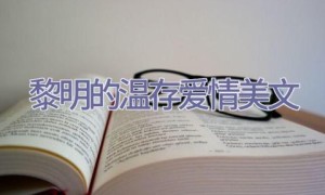 黎明的温存爱情美文