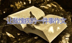 让我愧疚的一件事作文