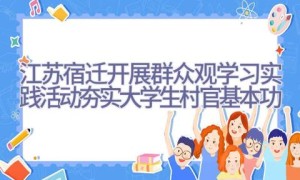 江苏宿迁开展群众观学习实践活动夯实大学生村官基本功