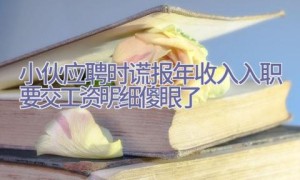 小伙应聘时谎报年收入 入职要交工资明细傻眼了