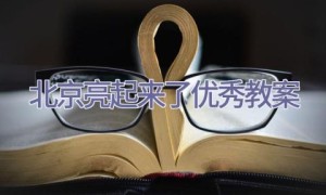 北京亮起来了优秀教案